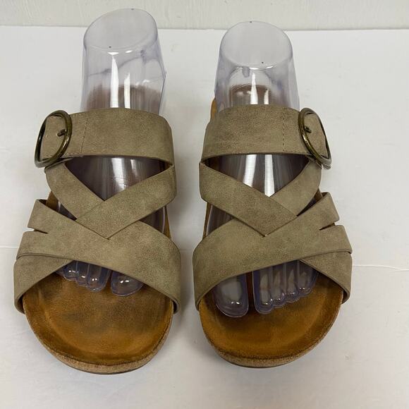Eurosoft By Sofft Comfort Slide Sandals Shoes Gwenda Leather Euro Soft Size 9.5 - Picture 2 of 11